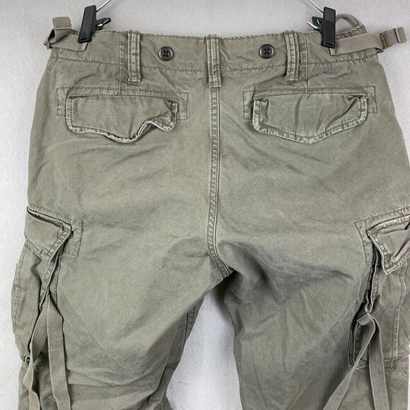 Gap Mens Pants 30 Gray Cargo Paratrooper Straight Leg Army Military Retro 30x32 - Picture 11 of 12